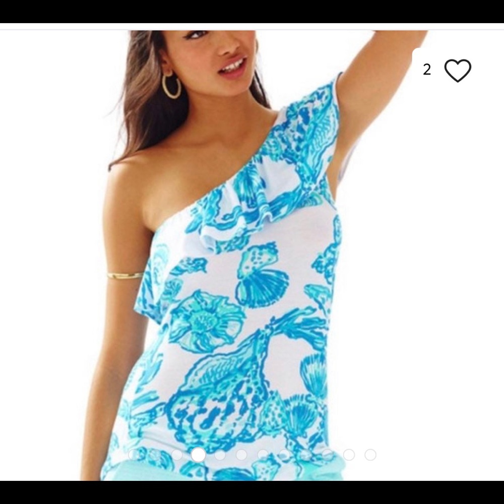 Lilly Pulitzer one-shoulder summer top
